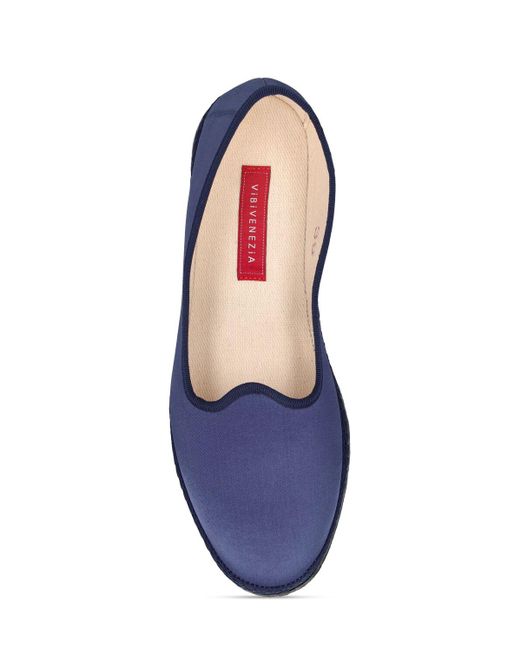 Chaussures sans lacets en satin mirtillo 10 mm Vibi Venezia en coloris Blue