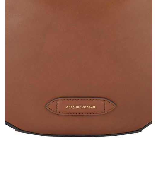 Anya Hindmarch Brown Small Nastro Leather Hobo Bag