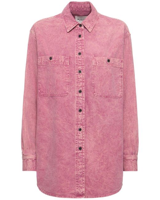Chemise en coton verane Isabel Marant en coloris Pink