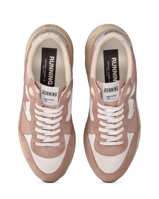 Golden Goose Deluxe Brand Pink 30mm Running Sole Leather Sneakers