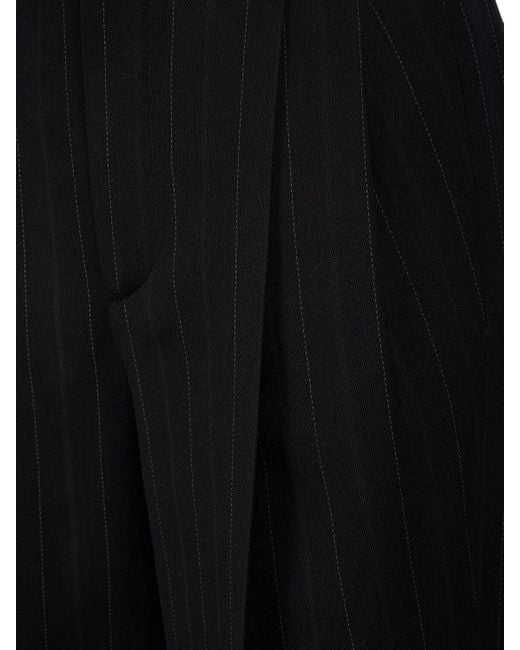 Pantalones de mezcla de lana Saint Laurent de color Black