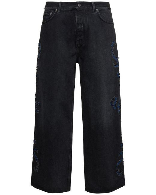 Jeans de denim de algodón Off-White c/o Virgil Abloh de hombre de color Blue