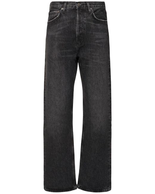 Agolde Black Fran Low Rise Straight Jeans