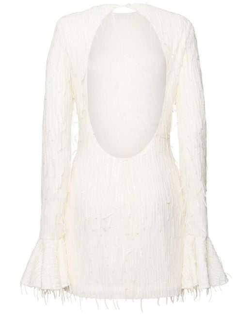 ROTATE BIRGER CHRISTENSEN White Minikleid Aus Mesh "rosita"
