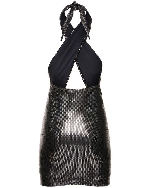 Reina Olga Black Minikleid Mit Kreuz-ausschnitt "stallion"