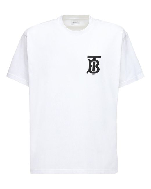 Burberry Oversize-T-Shirt mit Monogrammmotiv in White für Herren