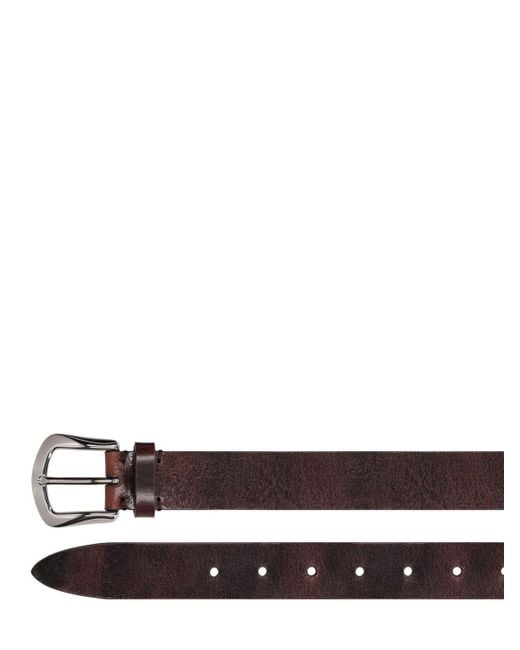Brunello Cucinelli White Leather Belt for men