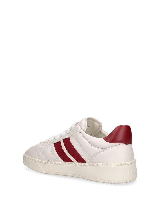 Bally Pink Rebby Leather Low Sneakers for men