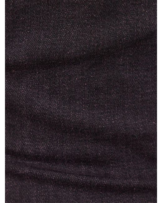 Vestido corto de denim de algodón Y. Project de color Black