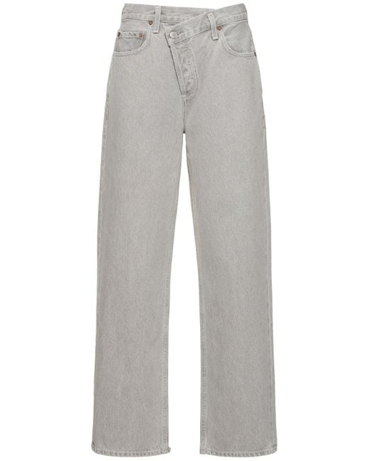 Jeans anchos con talle alto Agolde de color Gray