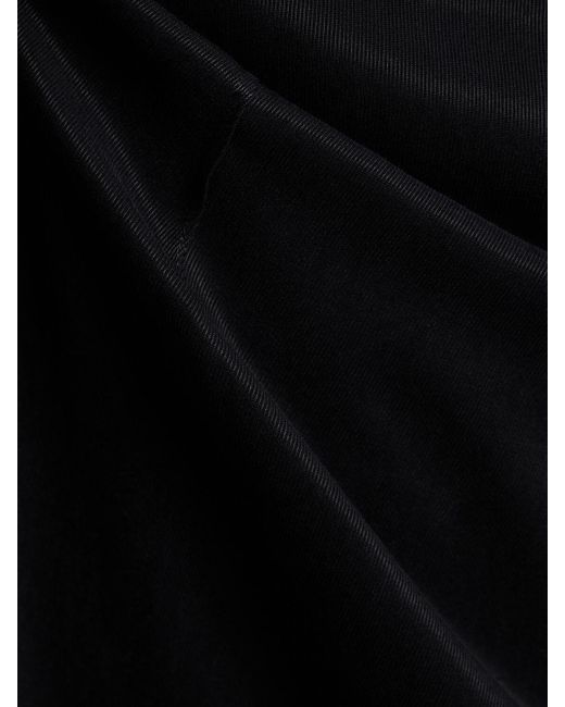 MM6 by Maison Martin Margiela Black Langes Kleid Aus Cuprotwill