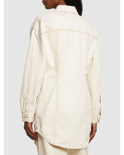 Amiri Natural Cotton Denim Long Shirt