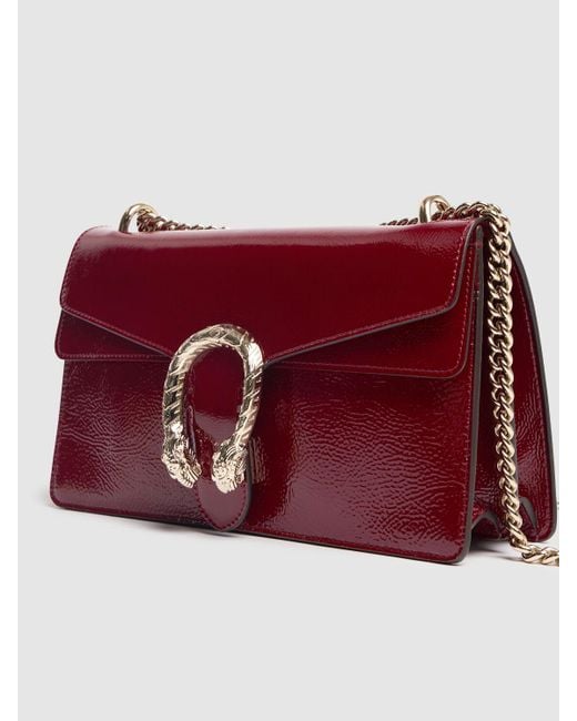 Dionysus leather shoulder bag Gucci de color Red