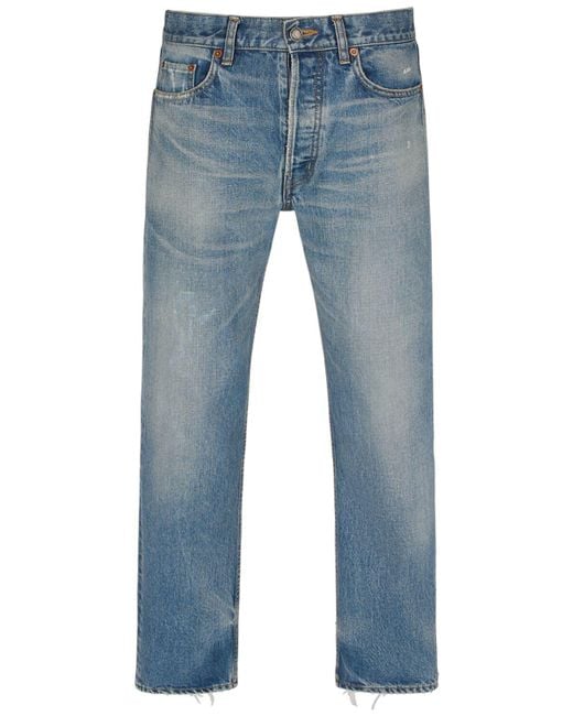 Jeans mick in denim di cotone di Saint Laurent in Blue da Uomo