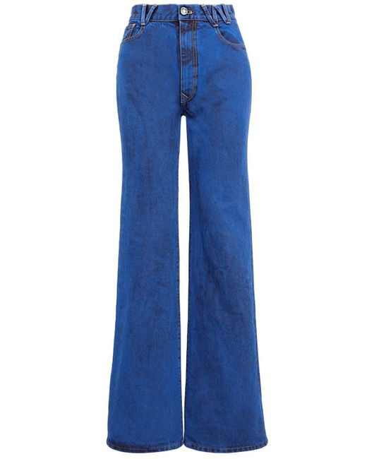 Vivienne Westwood Blue Ray Denim High Waist Flared Wide Jeans