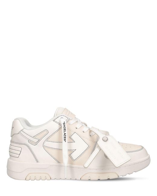 Off-White c/o Virgil Abloh Natural 30mm Out Of Office Leather Sneakers