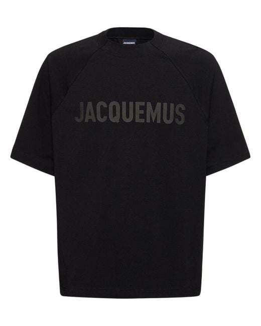 Jacquemus T-shirt Aus Baumwolle "le Tshirt Typo" in Black für Herren