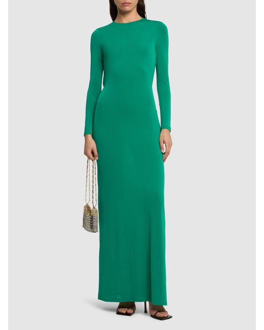 Rabanne Green Langes Second-skin-kleid