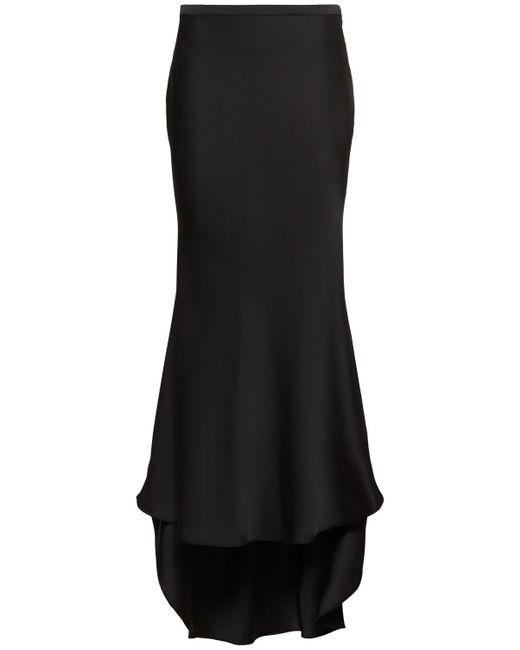 Philosophy Di Lorenzo Serafini サテンフレアロングスカート Black