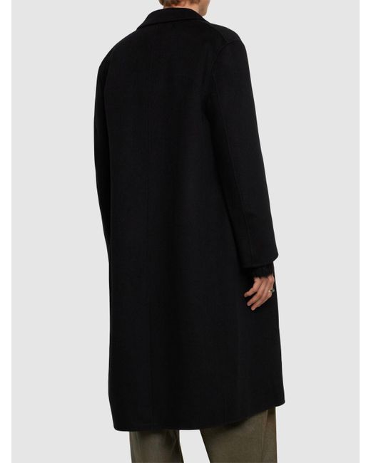 メンズ Acne Dojack ダブルウールコート Black