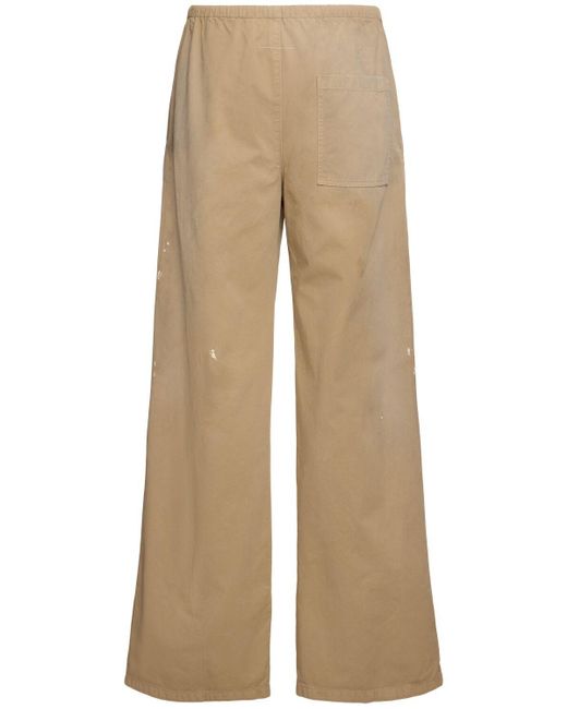 MM6 by Maison Martin Margiela Herren Hose Aus Baumwollgabardine in Natural für Herren