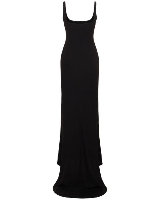 Vestido largo de crepé 16Arlington de color Black