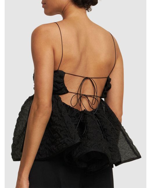 Donna Top Selena Nimbus Matelassé di CECILIE BAHNSEN in Black