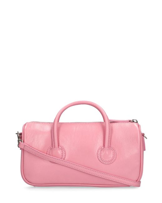 MARGE SHERWOOD Pink Small Zipper Leather Top Handle Bag