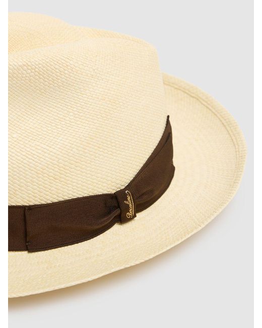 メンズ Borsalino Quito ストローパナマハット White