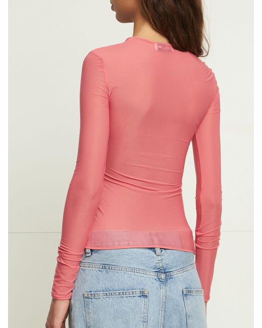Top in jersey / fiocco di Blumarine in Pink