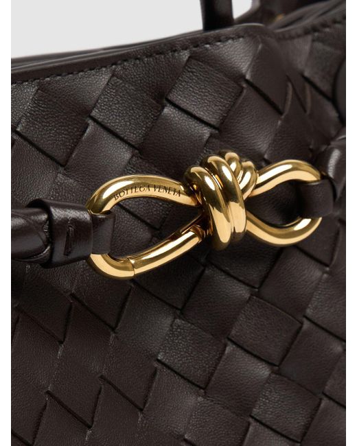 Bottega Veneta Black Medium Andiamo Leather Top Handle Bag