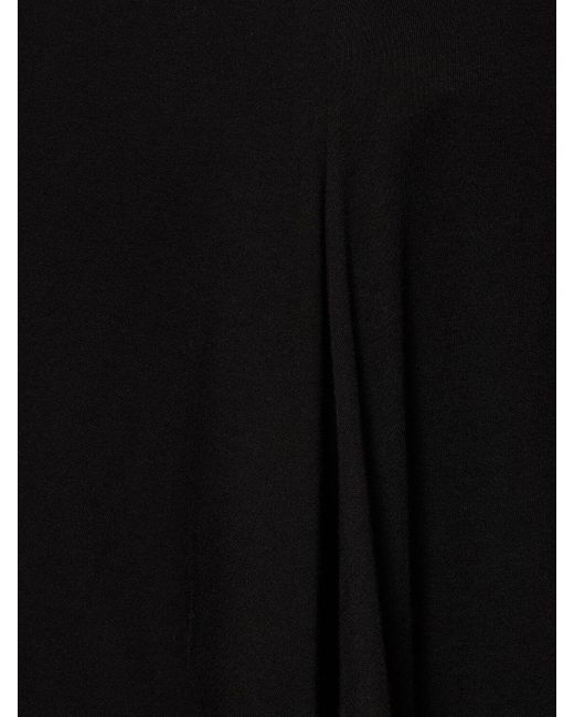 Yohji Yamamoto Black Bedrucktes T-shirt Aus Baumwolljersey