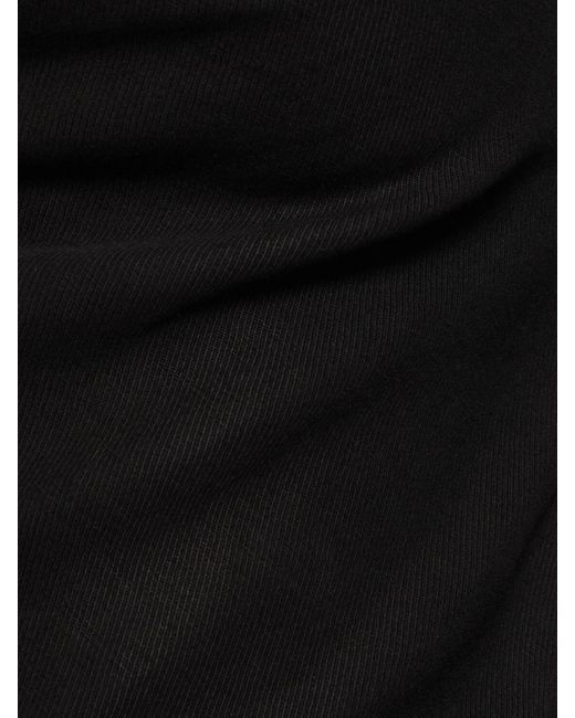 St. Agni Black Langes Kleid Mit Doppel-drapierung