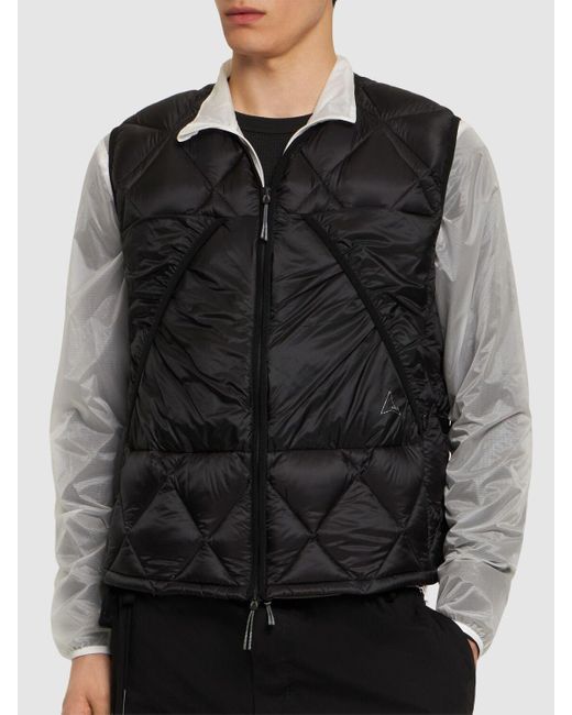 Roa Black Quilted Nylon Puffer Vest for men