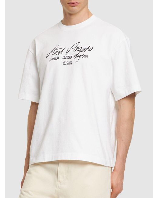 T-shirt essential in cotone di Axel Arigato in White da Uomo
