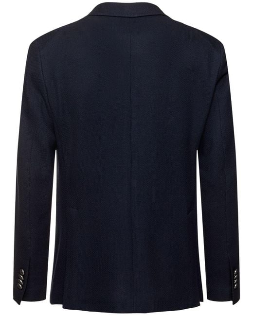 Hombre Blazer De Algodón Jersey Tagliatore de hombre de color Blue