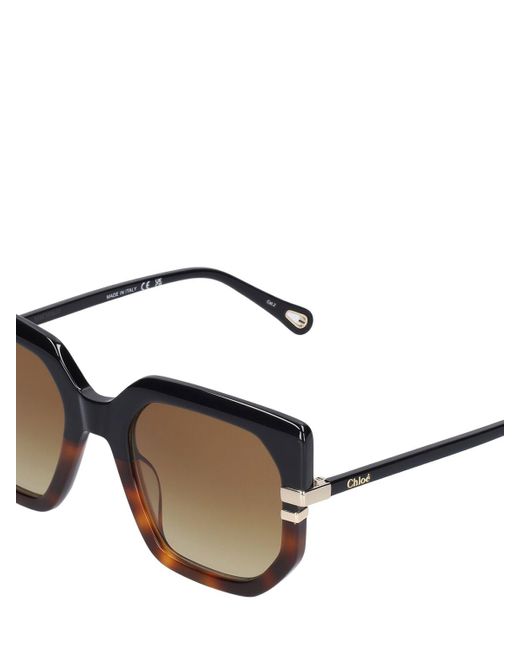 Chloé Brown West Butterfly Bio-Acetate Sunglasses