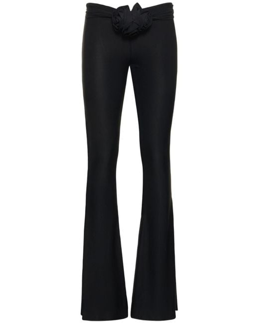 Magda Butrym Stretch Jersey Cutout Flared Pants in Blue | Lyst