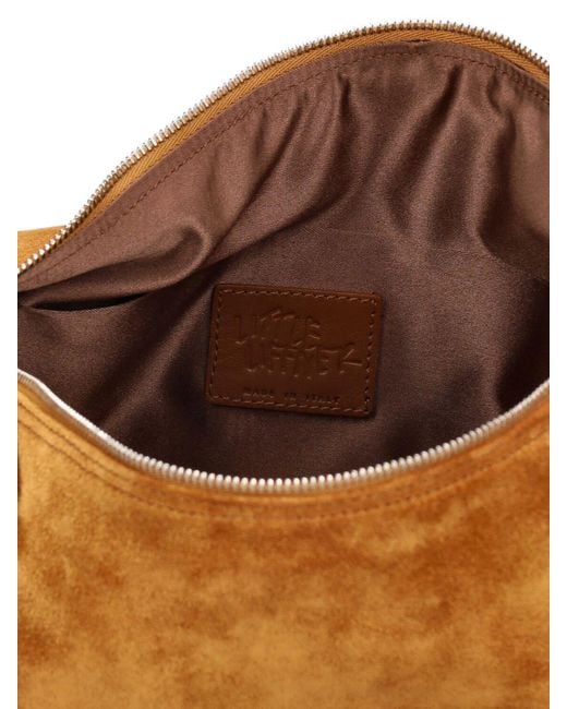 Little Liffner Brown Pillow Pouch Suede Shoulder Bag