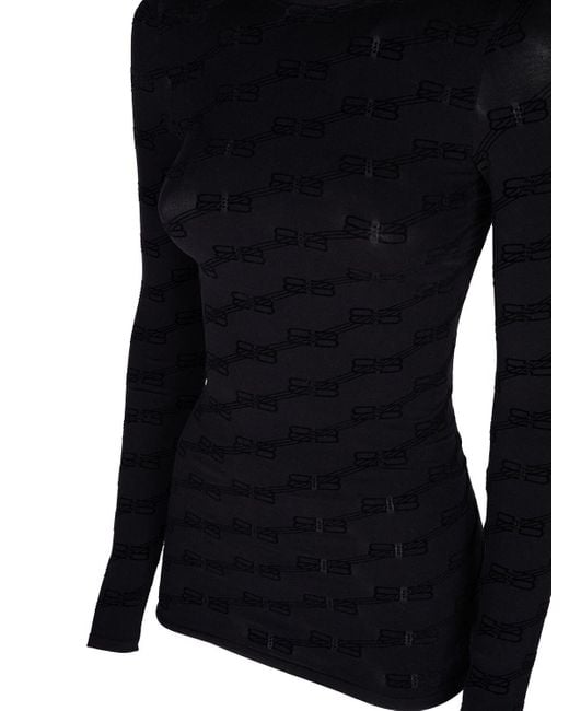 Balenciaga Bb Monogram Cotton Shirt - Black