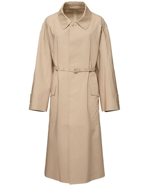Carven Natural Regenabweisender Trenchcoat Aus Baumwolle