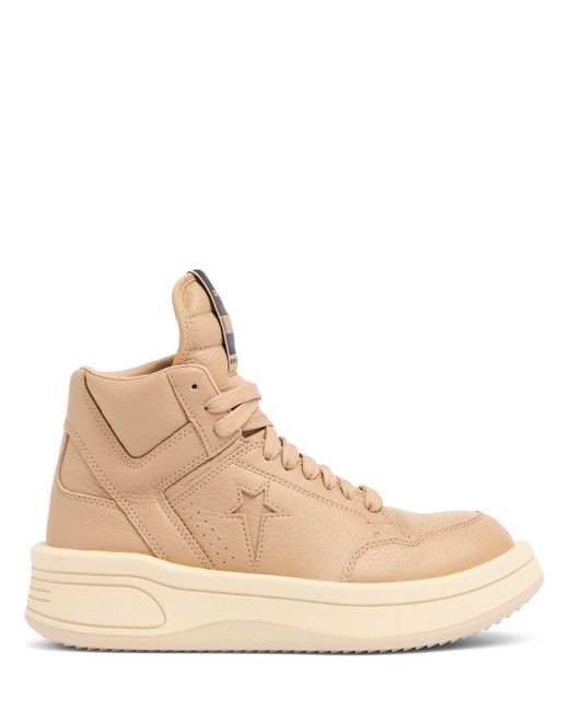 Drkshdw X Converse Natural Turbowpn Leather Sneakers