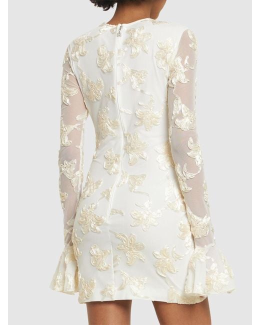 Mujer Vestido Corto De Encaje ROTATE BIRGER CHRISTENSEN de color Natural