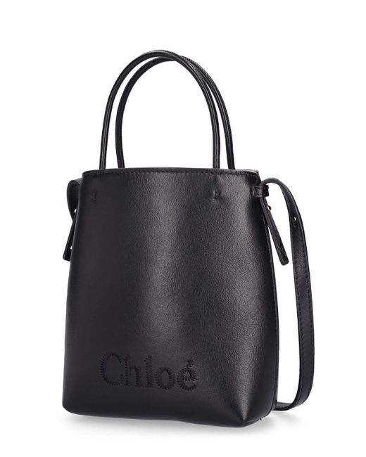 Chloé Black Kleine Handtasche Aus Leder "chloé Sense"