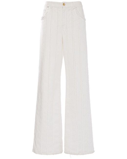 Blumarine White Jeans Aus Baumwolldenim Mit Weitem Bein