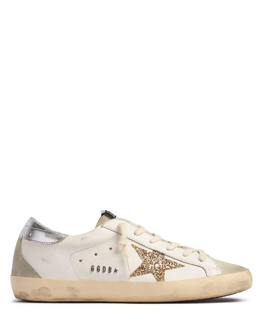 Baskets en cuir super-star 20 mm Golden Goose Deluxe Brand en coloris White