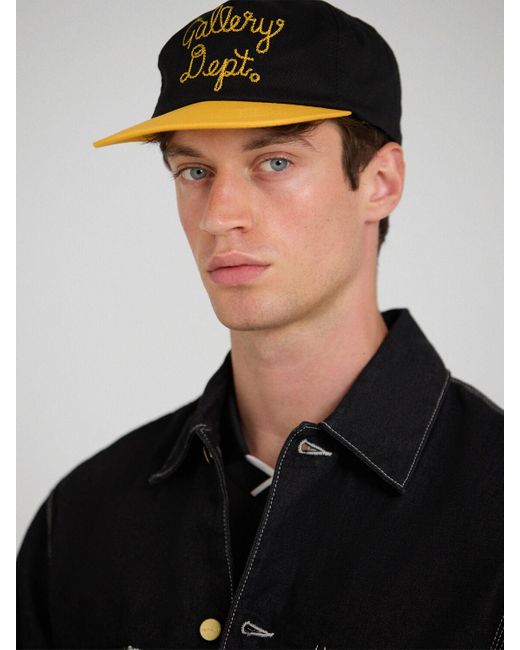 GALLERY DEPT. Black Collector Canvas Cap for men