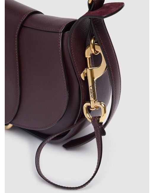Chloé Purple Medium Schultertasche Aus Leder "chloe Ride"