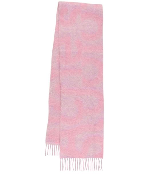 Bufanda de lana Acne de color Pink