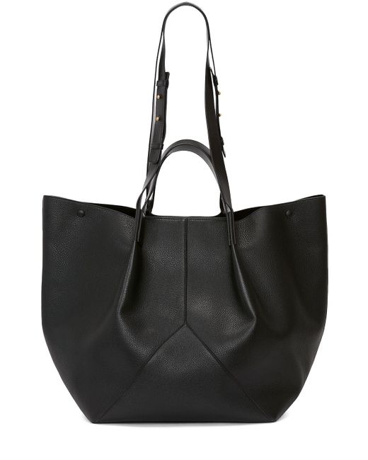 Victoria Beckham Black Medium Jumbo Leather Tote Bag